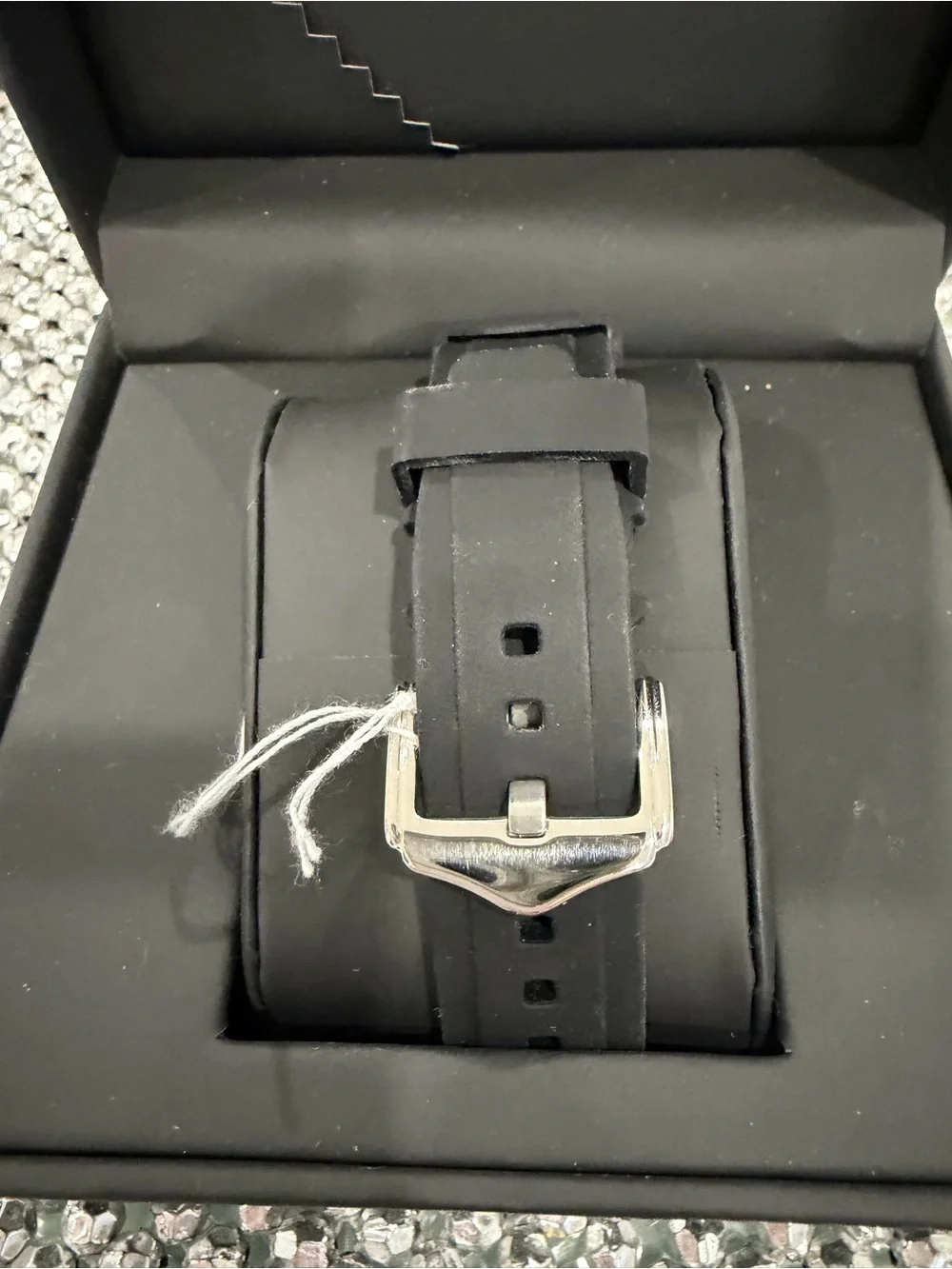 Seiko Men's Black Watch with Orange Hands and Markers